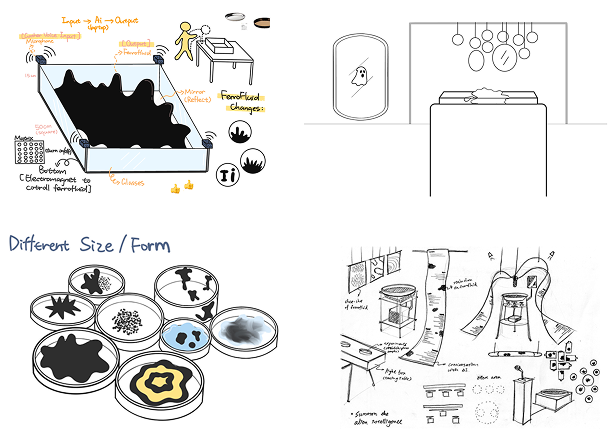 Sketches for the final AI Alien layout
