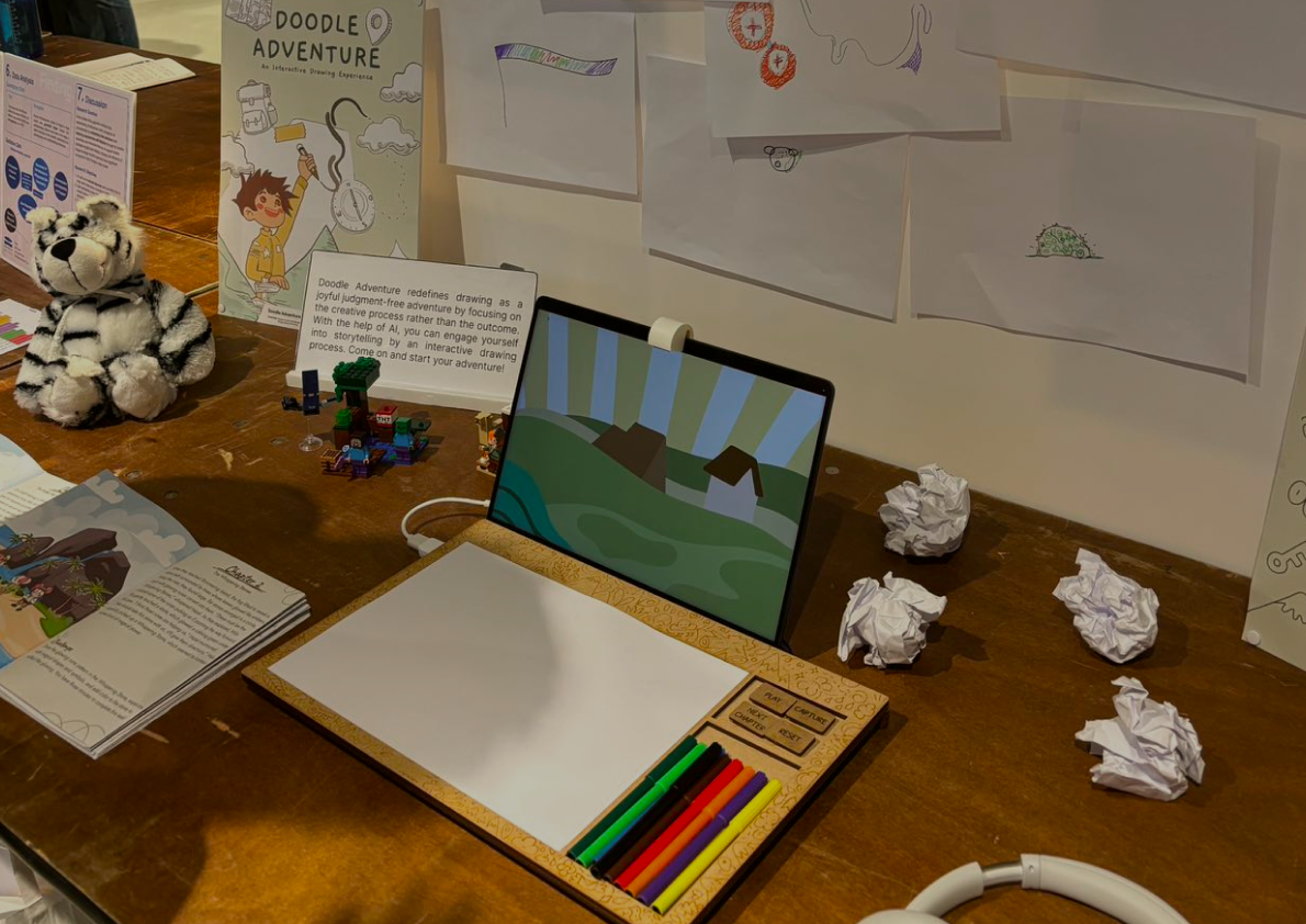 Demo Day setup for Doodle Adventure